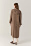 Hooded Buttoned Lace-Up Mink Giy Çık 0019 - 4
