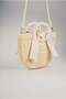 Beige Straw Strap Hand and Shoulder Beach and Daily Bag 30X16X7 - 3