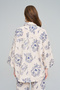 Women's Large Floral Embroidered Sequin Embroidered Oversized Shirt - 5