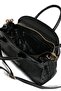 Women's Black Logo Faux Leather Adjustable Strap Shoulder Bag - 6