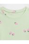Gap girl's strawberry print ribbed short sleeve t-shirt 6 months-5 years green - 2