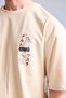 100% Cotton Naruto Boxy Fit Crew Neck Printed Short Sleeve Beige T-Shirt G6418Ax26Sm - 6