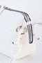 Women's Nazen White Knitted Design Faux Leather Small Size Zipper Closure Handbag and Shoulder Bag - 4
