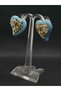 Love Themed Blue Enamel Women's Steel Titanium Earrings with Heart and Flower Figures Summer Stylish Style New Gift Jewelry Accessory - 5