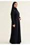 2 In 1 Nida Fabric Handmade Embroidery Dantel Comfortable Arabic Muslim Abaya With Sheila - 6