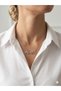 316L Stainless Steel Ataturk Signed Zircon Stone Gold - Silver Color Women's Steel Necklace - 3