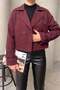 Double-Breasted Oversize Jacket Bordo 8278 - 2