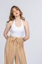 Women's Summer Mustard Lorienne Crashed Loose Chiffon Trousers Casual Comfortable 30397 - 2