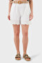 Cotton Relaxed Fit Belted Embroidered Shorts Shorts 2502 - 2