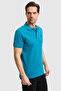 Men's Slim Fit Polo Collar Petrol Basic T-Shirt 50322304-Vr102 - 3