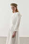 Drawstring Cotton Dress Ecru - 5