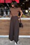 Bitter Brown Relaxed Fit Pleated Trousers Mg2709 - 4