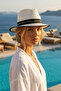 Women's Flat Top Straw Boater Hat