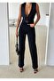 Women's High-Waist Vintage Shiny Stone Patterned Special Design Stretch Fabric Palazzo Denim Jeans - 3