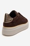 Borena Brown Suede Thick Soled Women's Casual Sports Shoes - 5