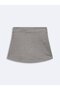 Basic Slit Gray Skirt - 2