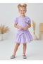 Floral Detailed Woven Girls' Skirt Set - 2