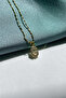 Zircon Stone Minimal Letter Steel Chain Necklace
