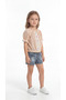 Striped Ruffled Girls' Top and Bottom Set - 2
