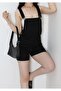 Women's Black Shorts Salopet Overalls with Pockets Comfortable Fit - 2