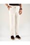 Slim Fit Beli Lace-Up Pants Ecru T14558 - 3