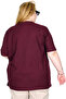 Mode XL Real Big Size Women's T-Shirt Bis Balance Waffle U26001 Bordo - 4