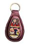 Handmade Burgundy Color Keychain from Antique Silk Carpet - 2