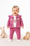 Baby Girl 3-Piece Set Floral Embroidered Bodysuit Seasonal Top and Bottom Set 0 3 6 9 12 Months - 2