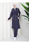 Women's 2 Piece Tracksuit Set Long Zipper Top Casual Pants Sport Combination B-5005 _ Gray