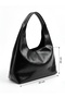 Women's Shoulder Bag - Zipper Detail and Large Capacity - 3