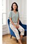 26516 100% Cotton Kisakol Pajama Set Large Size Mother's Pajamas