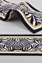 Women's Neck Scarf Noir Zèbre Patterned Black-White – Slim Form, Modern and Stylish Accessory - 6