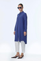 Night Blue Tunic with Hidden Button Detail T-0767 - 4