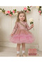 Girl's Pink Gold Embroidered Tutu Princess Dress and Buckle Combination |   Stylish and Elegant Special Design - 2