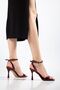 Diana Women's Burgundy Patent Leather Blunt Toe Heeled Shoes - 4