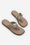 Women's Flip-Flops with Thick Straps and Ethnic Buckle, Daily Slippers, Vontis Mink