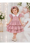 264 Girls' Stylish Ruffle Detailed Dress