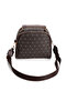 Women's Saffiano Patterned Fabric Double Zipper Detailed Hand and Shoulder Bag with Strap - 5