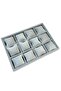 Watch and Jewelry Stand with 12 Compartments, Suede Fabric Covering on Mdf, Domestic Production - 3