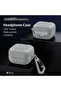 حافظة CaseOnn لسماعات Galaxy Buds 4 مع وسادة هوائية ونمط ألياف الكربون باللون الرمادي - 3