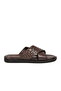 Brown Cross-Strapped Lightweight Men's Daily Slippers Pc-7341 m - 3