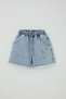 Girl's Jean Shorts with Lace-Up Cuffs, Tassels and Pockets, Ages 8-14, Light Blue - 3