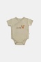 Natural Modal Cotton Newborn Double-Breasted Bodysuit Short Sleeve Snap Fastener Kimono Bodysuit L Forest Green - 2
