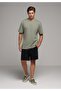 Comfort Fit Round Neck Plain Men's Green Short Sleeve T-Shirt - 3