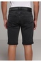 Straight Fit Low Waist Plain Men's Black Denim Jean Shorts - 2