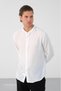 Men's Regular Fit Judge Collar Long Sleeve Linen Look Shirt - 3