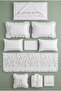 Lavender Garden 10 Piece Duvet Cover Set with 100% Cotton Embroidered Pique Robe |   Premium Dowry Set - 7