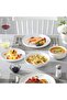 24-Piece Modern Porcelain Dinnerware Set for 6, White, Series LUNA - 8