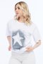 Unisex Oversize T-Shirt with Trauma Star Print in White – Crew Neck, 100% Cotton Compact Single Jersey 24/1 - 4