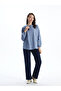 Tie Collar Embroidered Women's Blouse - 2